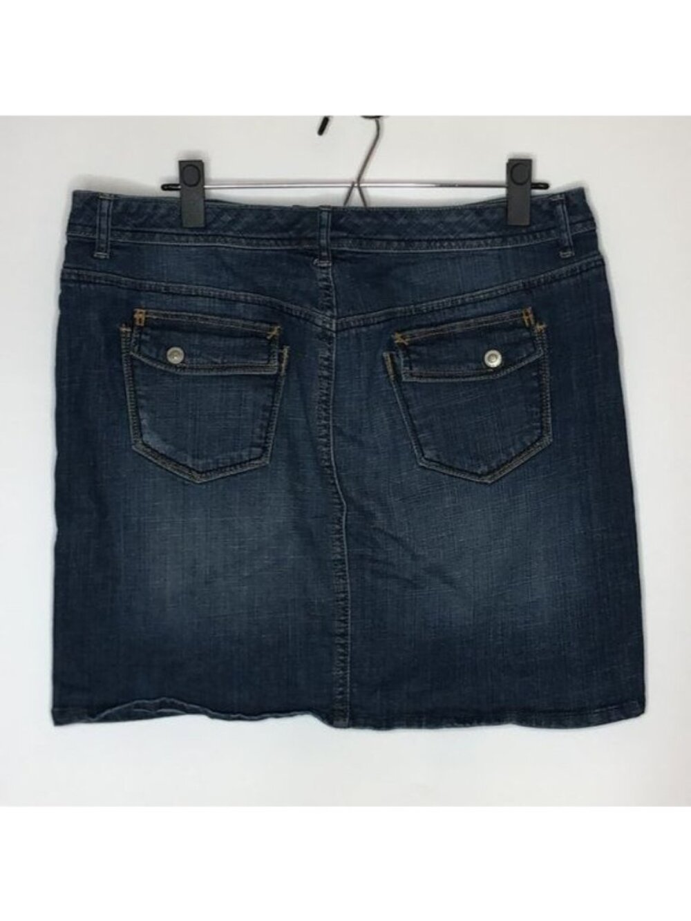 Tommy Hilfiger Womens Blue Denim Mini Jean Skirt Pockets Size 12 - Picture 5 of 7